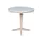 International Concepts 36 in. Solid Wood Round Top Pedestal Table w/12 in. Leaf - 36.1 in.High - Dining Height, Unfinished K-36RXT-23B-36 - alternate 6